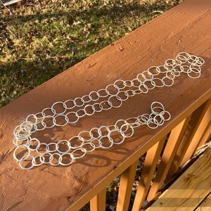 Silver ring necklace